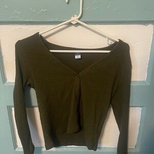 𓍊✿𑁍˖*⊹☾ Olive Green Old Navy Long Sleeve Top 𓍊✿𑁍˖*⊹☾